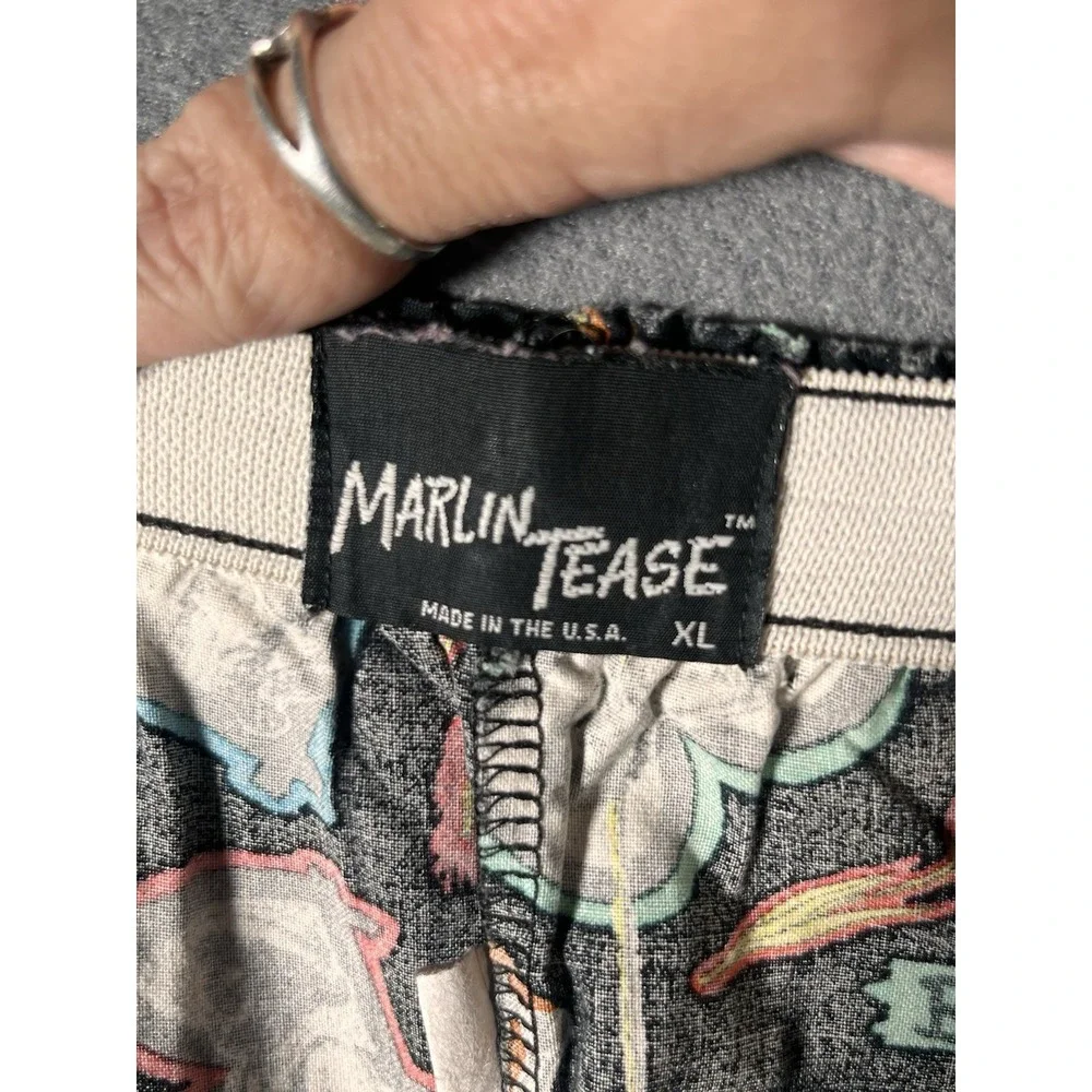 Vintage Buckwheat Marlin Tease Boxer Sleep Shorts Size XL USA Made Little Rascal